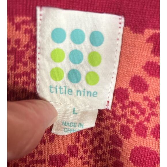 Title Nine Womens Large Sweater Skirt Pink Floral Above the Knee Length Mobetta - Picture 5 of 7